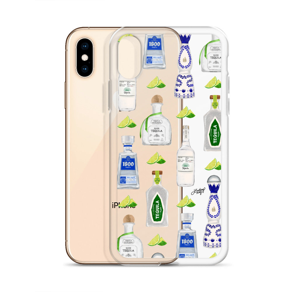 Ilustración de botellas de tequila - Funda transparente para iPhone®